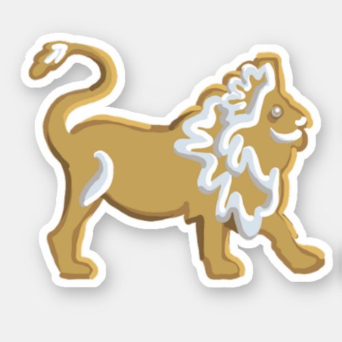 Gingerbread Cookie  Lion Sticker
