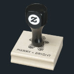 Gingerbread Cookie Merry   Bright Holiday Rubber Stamp<br><div class="desc">Gingerbread Cookie Merry   Bright Holiday rubber stamp</div>