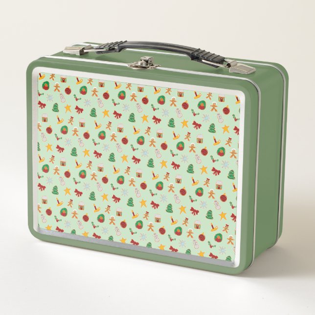 Gingerbread Cookie Metal Lunch Box (Front)