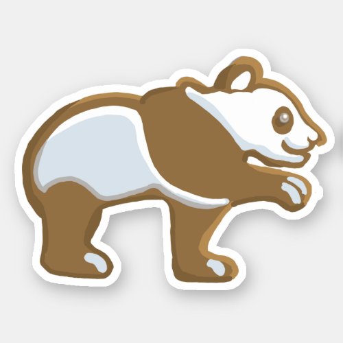 Gingerbread Cookie  Panda Bear Sticker