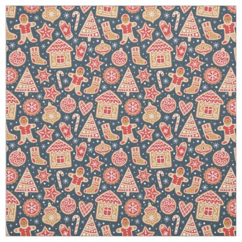 Gingerbread Cookie Pattern Fabric