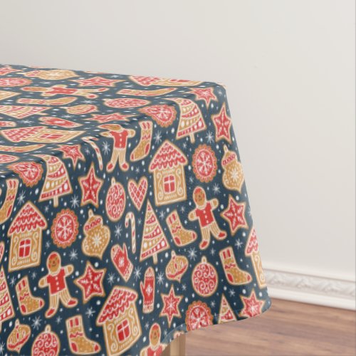 Gingerbread Cookie Pattern Tablecloth