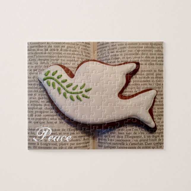 Gingerbread Cookie Peace Dove Puzzle (Horizontal)