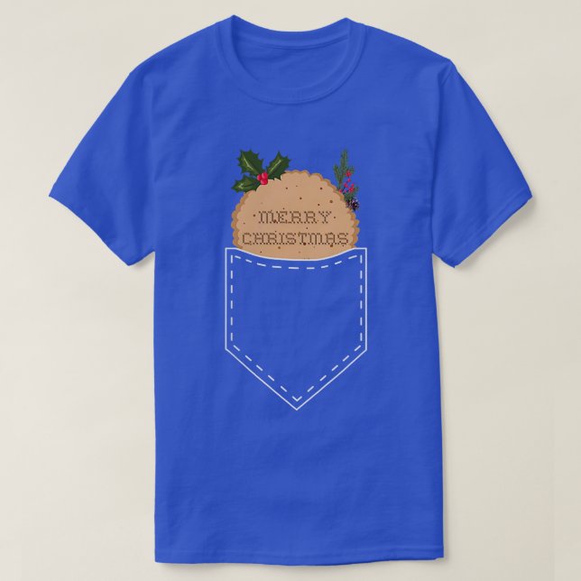 Gingerbread Cookie Pocket Cute Coffee Lovers Merry T-Shirt (Design Front)