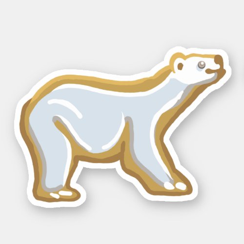 Gingerbread Cookie  Polar Bear Sticker