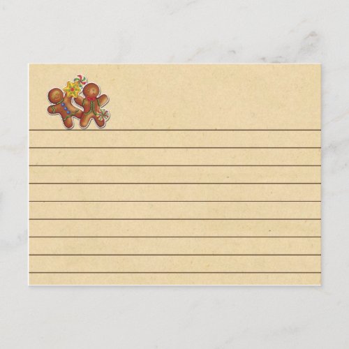 Gingerbread Cookie Recipe Card