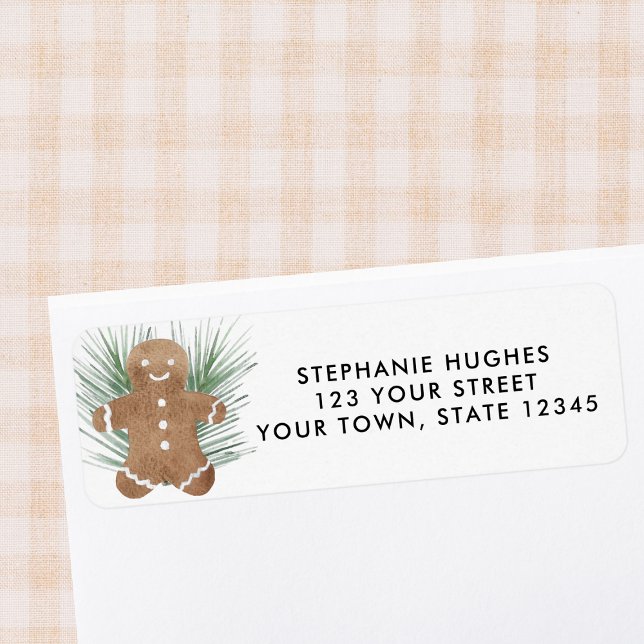 Gingerbread Cookie Return Address  Label (Creator Uploaded)