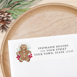 Gingerbread Cookie Return Address Label