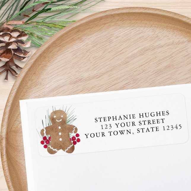 Gingerbread Cookie Return Address  Label (Creator Uploaded)