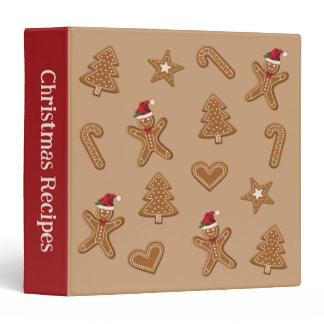 Gingerbread Cookie Shapes - Christmas Recipes 3 Ring Binder