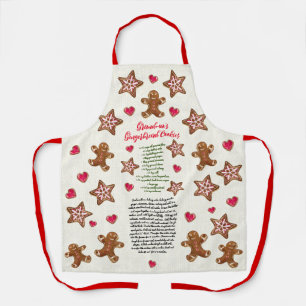 Gingerbread Cookie Watercolor Recipe Heirloom Apron