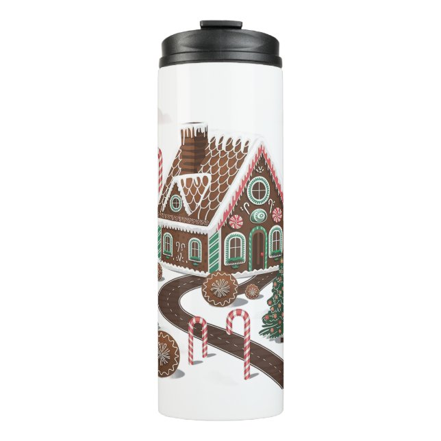 Gingerbread Cookie Wonderland Thermal Tumbler (Front)