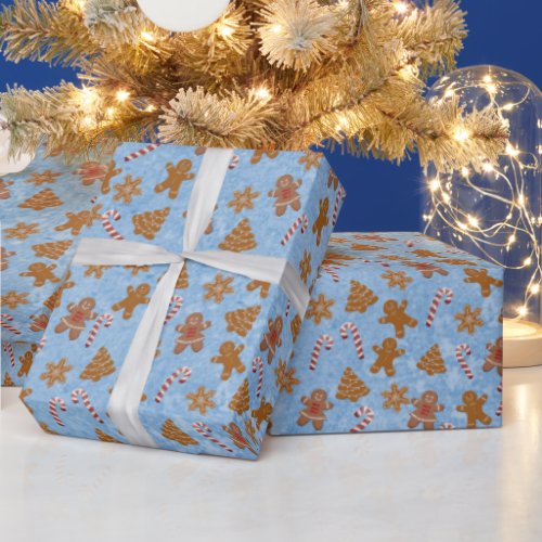 Gingerbread Cookies and Candy Canes Wrapping Paper