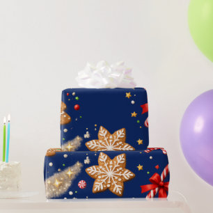 Gingerbread Cookies and Candy Canes Wrapping Paper
