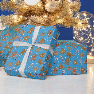 Gingerbread Cookies and Candy Canes Wrapping Paper