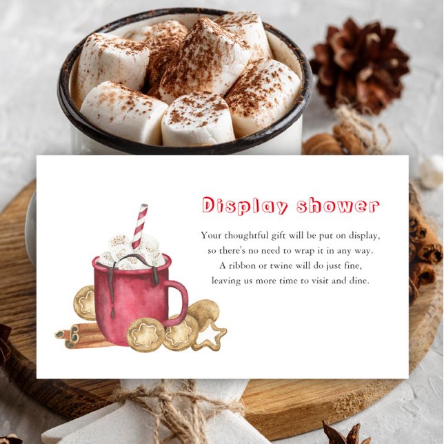 Gingerbread cookies and cocoa Display shower Enclosure Card (Creator Uploaded)
