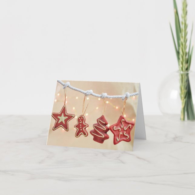 Gingerbread Cookies and Recipe Christmas Card (Front)