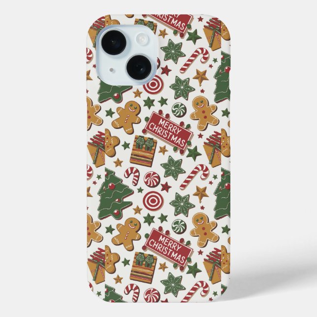 Gingerbread cookies, candy and Christmas trees,  Case-Mate iPhone Case (Back)