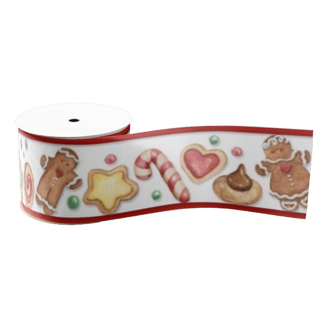 Gingerbread Cookies & Candy Ribbon (Spool)