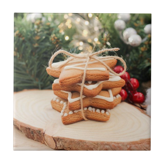 Gingerbread Cookies Ceramic Tile (Front)