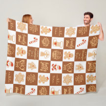 Gingerbread Cookies Checkered Pattern