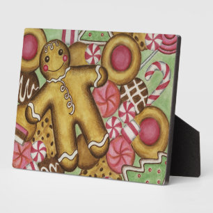 Gingerbread Cookies Christmas Holiday Art Decor Plaque