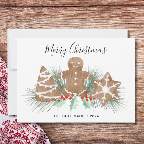 Gingerbread Cookies Christmas  Holiday Card