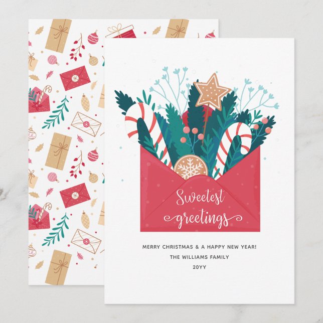 Gingerbread Cookies Christmas  Holiday Card (Front/Back)