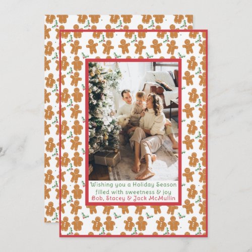 gingerbread Cookies Christmas Holiday Photo Card