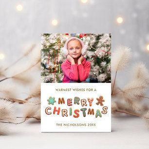 Gingerbread Cookies Christmas Holiday Photo Card