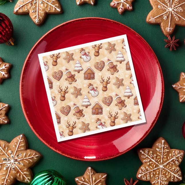 Gingerbread Cookies Christmas Napkins (Creator Uploaded)