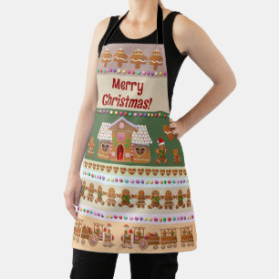 Gingerbread Cookies Christmas Party Apron