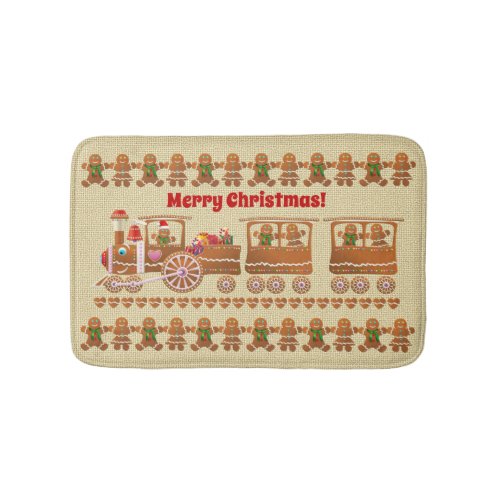 Gingerbread Cookies Christmas Party Bath Mat