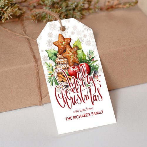 Gingerbread Cookies Christmas Party Gift Tag