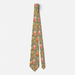 Gingerbread/cookies/Christmas patterned Neck Tie