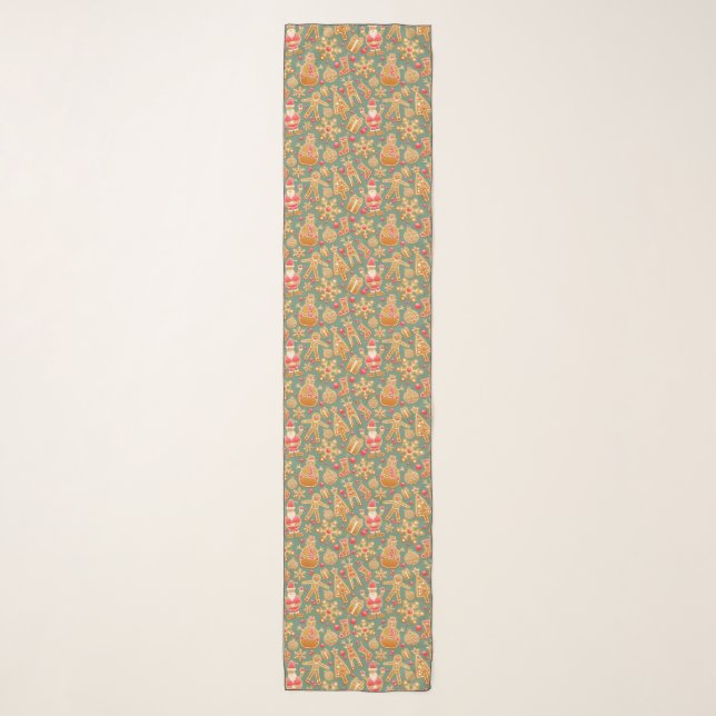 Gingerbread/cookies/Christmas  Scarf (Front)