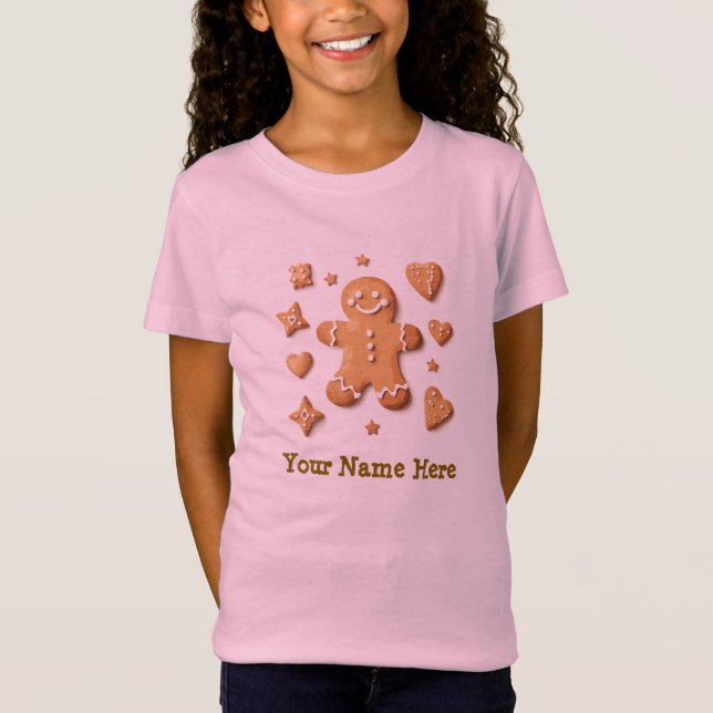 Gingerbread Cookies Christmas T-Shirt (Front)