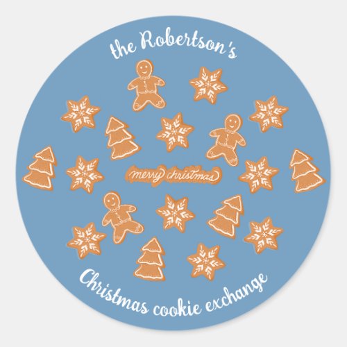Gingerbread Cookies Classic Round Sticker