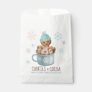 Gingerbread Cookies & Cocoa Winter Boy Birthday Favor Bag