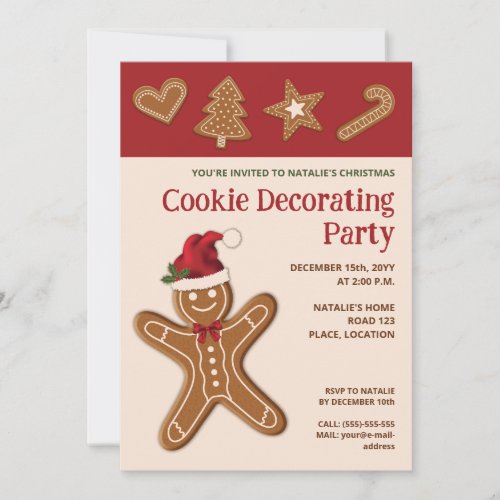 Gingerbread Cookies _ Cookie Decorating Party Invitation