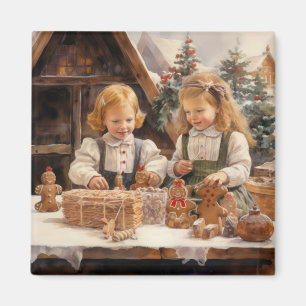 Gingerbread Cookies Country Kitchen Girls magnet