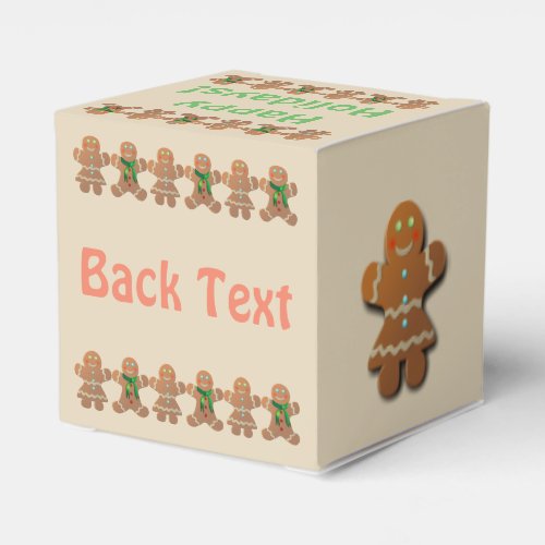 Gingerbread Cookies Dancing Favor Boxes