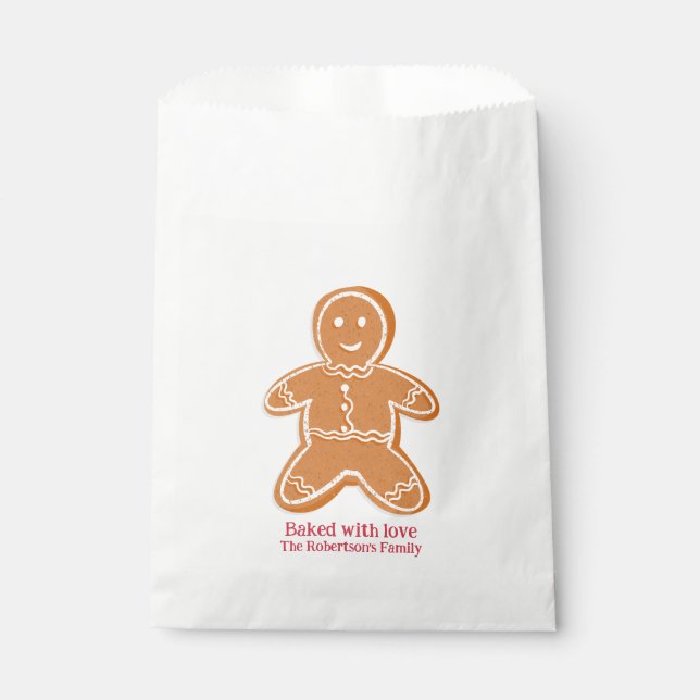 Gingerbread Cookies Favor Bag (Front)