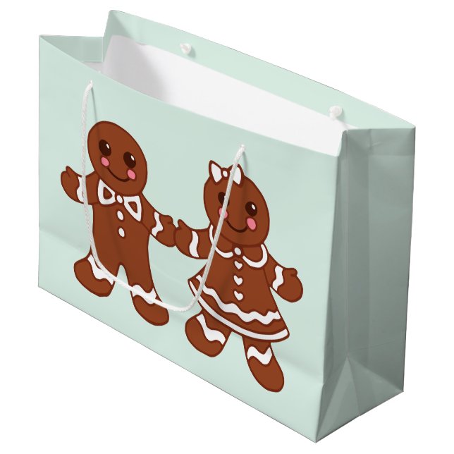 Gingerbread Cookies Gift Bag (Front Angled)