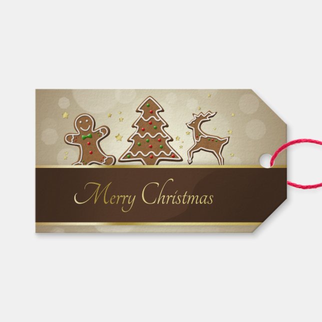 Gingerbread Cookies Gift Tags (Front (Horizontal))