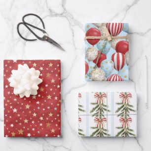 Gingerbread Cookies Hearts Snowflakes Christmas Wrapping Paper Sheets