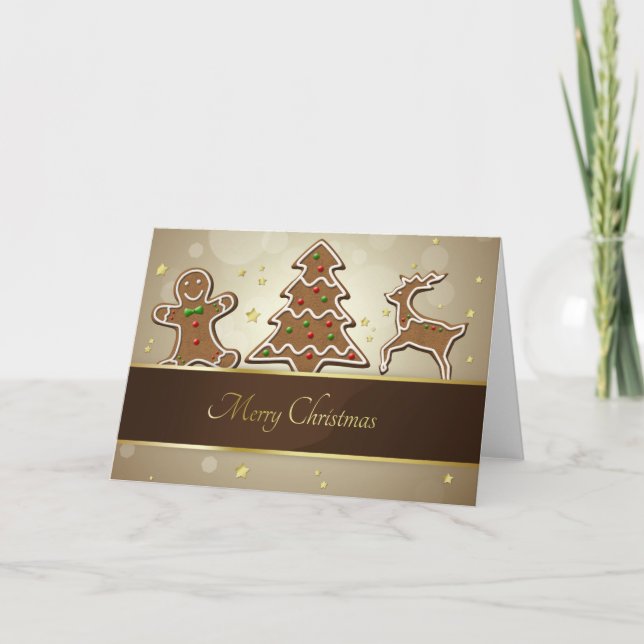 Gingerbread Cookies Holiday Card (Front)
