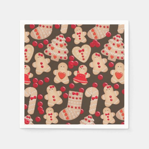 Gingerbread Cookies Holiday Cookie Exchange Party Paper Napkins