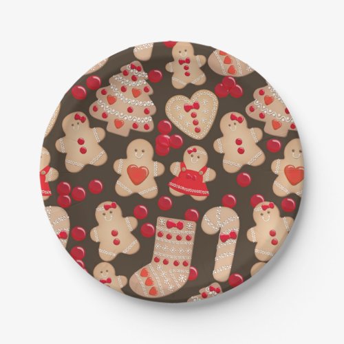 Gingerbread Cookies Holiday Cookie Exchange Party Paper Plates