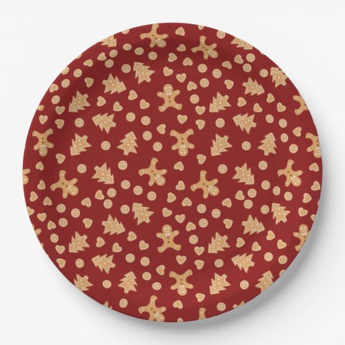 Gingerbread Cookies Holiday Paper Plates